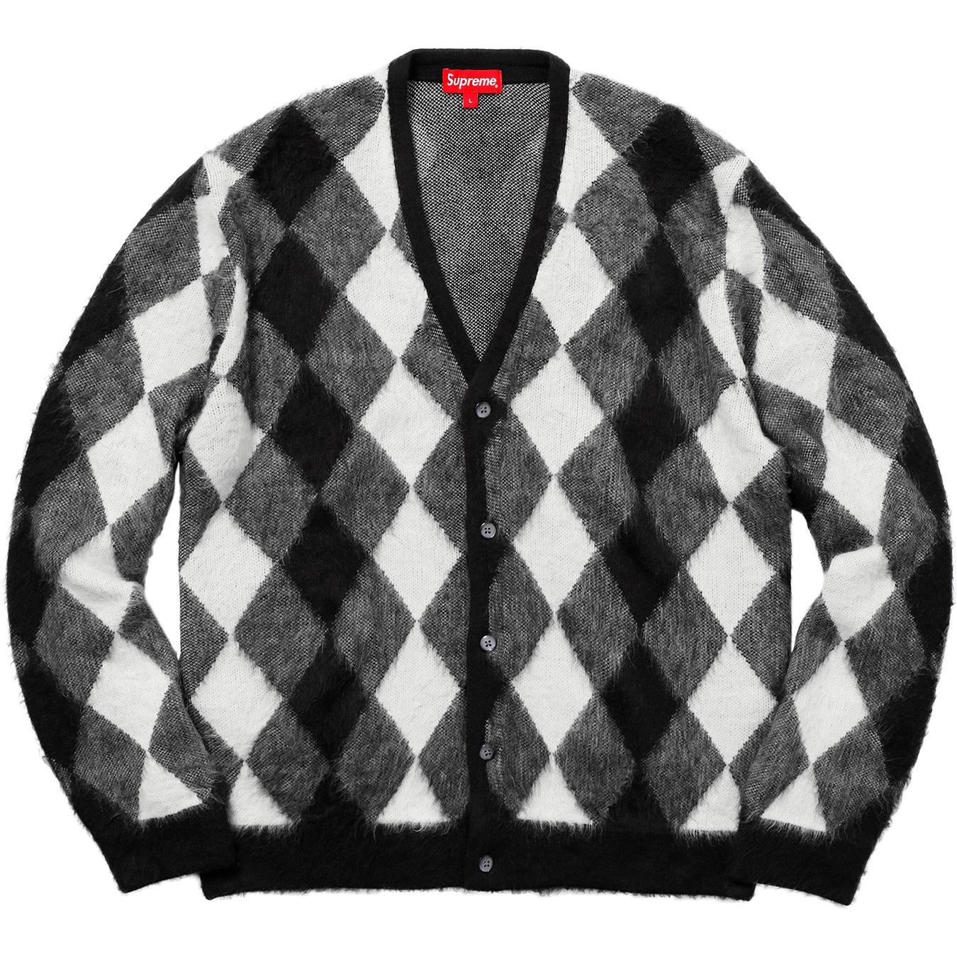 Brushed Argyle Cardigan view 7